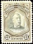 Sellos de America - El Salvador -  Presidente Pedro José Escalón. UPU 1906.