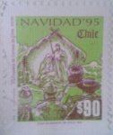 Stamps Chile -  Navidad' 95- 2