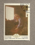 Stamps Russia -  Campesina mirando por la ventana