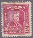 Stamps Costa Rica -  Roosevelt - Correo Aereo 