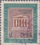 Stamps : America : Nicaragua :  Inauguracion en paris UNESCO Casa Central