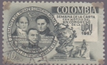 Stamps : America : Colombia :  Semana de la Carta con motivo del XIV Congreso de la UPU 1957 - 