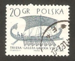 Stamps Poland -  1417 - galera griega