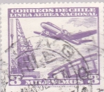 Stamps America - Chile -  Correos de  Chile Linea  Aerea Nacional 