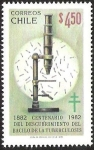 Stamps Chile -  CENTENARIO DEL DESCUBRIMIENTO DEL BASILO DE LA TUBERCULOSIS LA 