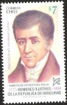Stamps Chile -  HOMBRE ILUSTRES DE LA REPUBLICA DE HONDURAS - SABIO JOSE CECILIO DEL VALLE