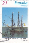 Sellos de Europa - Espaa -  Fragata Asturias S. XIX   (B)