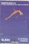 Stamps Spain -  Bracelona 03  X fina campionats del món de natació   (B)