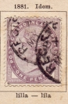 Stamps United Kingdom -  Reina Victoria Ed 1881