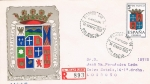 Stamps Spain -  SPD ESCUDO DE PALENCIA CON MATASELLOS DE PALENCIA. ED Nº 1631