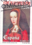 Stamps Spain -  V cent. de las cortes de Toro-Juana I de Castilla   (B)
