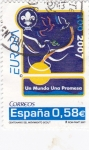 Stamps Spain -  centenario del movimiento Scout   (B)