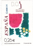 Stamps Spain -  vinos con denominación de origen-Penedés   (B)