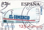 Stamps Spain -  125 aniversario de EL COMERCIO    (B)