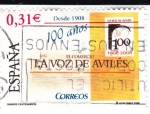 Stamps Spain -  100 años LA VOZ DE AVILES  desde 1908   (B)