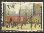 Stamps : Europe : United_Kingdom :  Children salir de la escuela (LS Lowry).