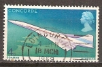Stamps : Europe : United_Kingdom :  Concorde en vuelo.