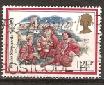 Stamps United Kingdom -  Mientras que los pastores vieron Villancicos.
