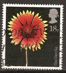 Stamps United Kingdom -  Por Alfred Lammer  Gaillardia, Flor del Norte de América Manta.