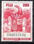 Stamps Spain -  Póliza  Aguila, Alas entreabiertas. 