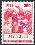 Stamps Spain -  Póliza  Aguila, Alas entreabiertas. 