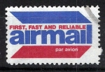 Stamps : America : United_States :  Etiqueta de correo aereo. AIRMAIL.