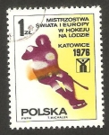 Sellos de Europa - Polonia -  2272 - Europeo y Mundial de hockey hielo