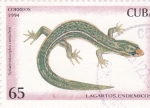 Sellos de America - Cuba -  lagartos endémicos