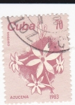 Sellos de America - Cuba -  flores-azucena