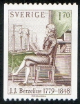 Stamps : Europe : Sweden :  J.J. Berzelius 1 v