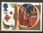 Stamps United Kingdom -  Adoración de los Magos de Navidad.