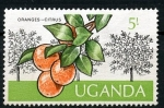Stamps Uganda -  Naranjas