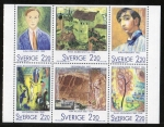 Sellos de Europa - Suecia -  Michel C 132  Artists  6 V  in booklet