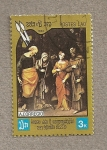Stamps Laos -  Pintura religiosa de A. Corregio