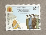 Stamps Asia - Laos -  15 Aniv Fiesta Nacional