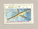 Stamps Laos -  25 aniv. primer hombre en el espacio