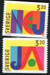 Sellos de Europa - Suecia -  Michel 1852/53  Greeting stamps 2 v