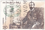 Stamps Spain -  Día del sello  -Rafael Alvarez Sereix y franquicia postal   (C)