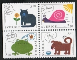 Sellos de Europa - Suecia -  Michel 1836/39   Greeting stamps 4 v
