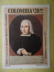 Stamps America - Colombia -  Oidor: Francisco Antonio Moreno y Escandio (1777 Biblioteca Nacional 1977)Pintura de Gutierrez