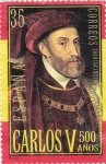 Stamps Spain -  500 años nacimiento Carlos V    (C)