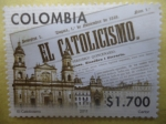 Stamps America - Colombia -  El Catolicismo - Periódico Quincenario de Bogotá 1849.