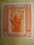 Sellos de America - Colombia -  75° Aniversario de la Unión Postal Universal (Scott/443/9)-CATTLEYA  DOWIANA AUREA-Colombia 1874 U.P