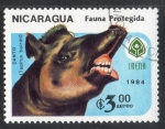 Stamps : America : Nicaragua :  Mamíferos.