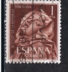 Stamps : Europe : Spain :  Edifil  1429  IV Cente. de la Reforma Teresiana.  " Santa Teresa. Escultura de Bernini. "