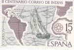 Sellos de Europa - Espa�a -  II Centenario correo de Indias   (C)