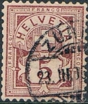 Stamps Switzerland -  CRUZ BLANCA Y CIFRAS 1982-89. Y&T Nº 65