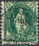 Stamps Europe - Switzerland -  ALEGORIA DE HELVETIA 1882-1904. Y&T Nº 72