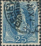 Stamps Switzerland -  ALEGORIA DE HELVETIA 1882-1904. Y&T Nº 73