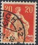 Stamps Switzerland -  ALEGORÍA DE HELVETIA 1907-17 Y&T Nº 119
